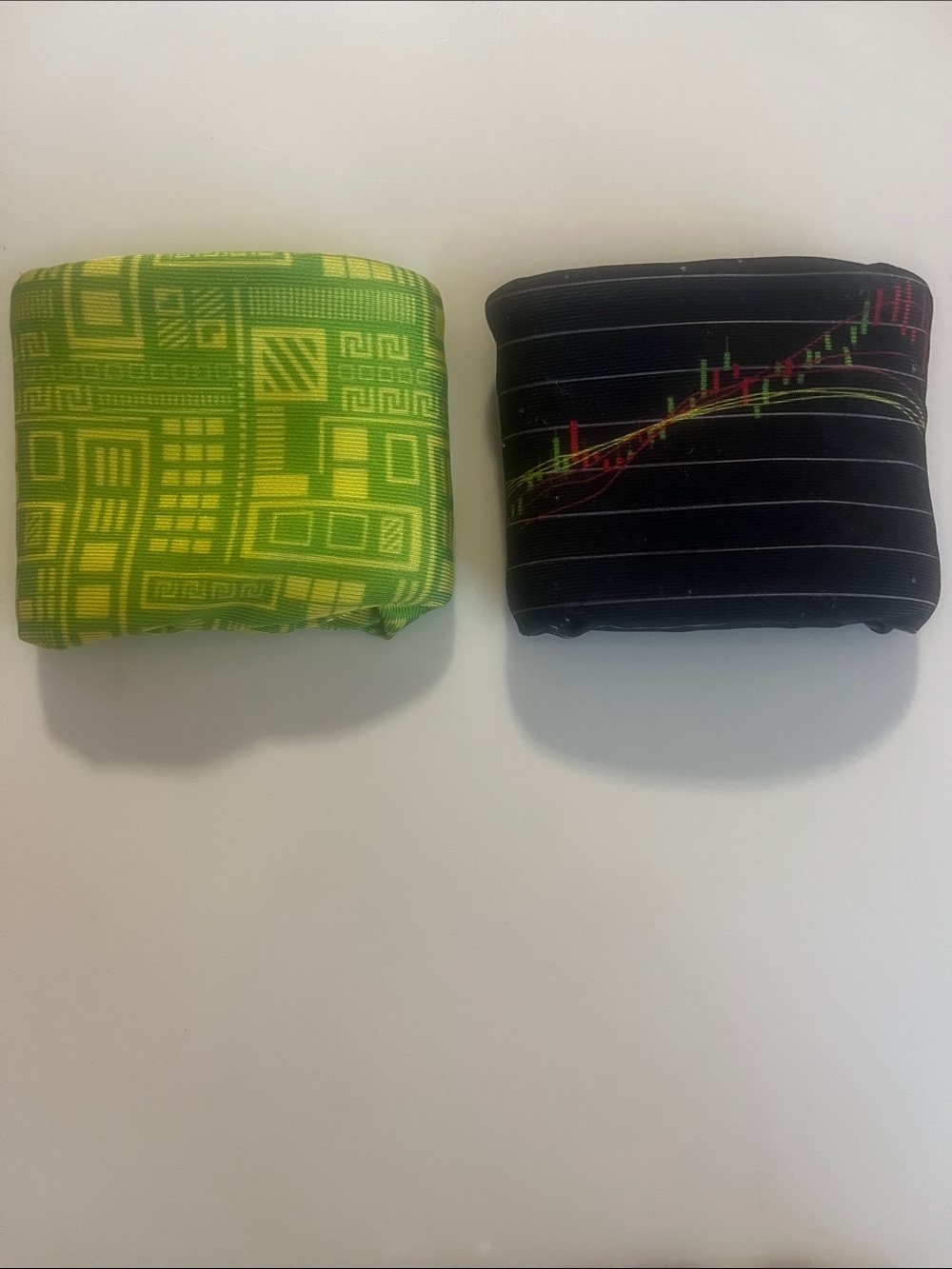 Women’s Athletic Sweatbands Set - Lime Green & Black
